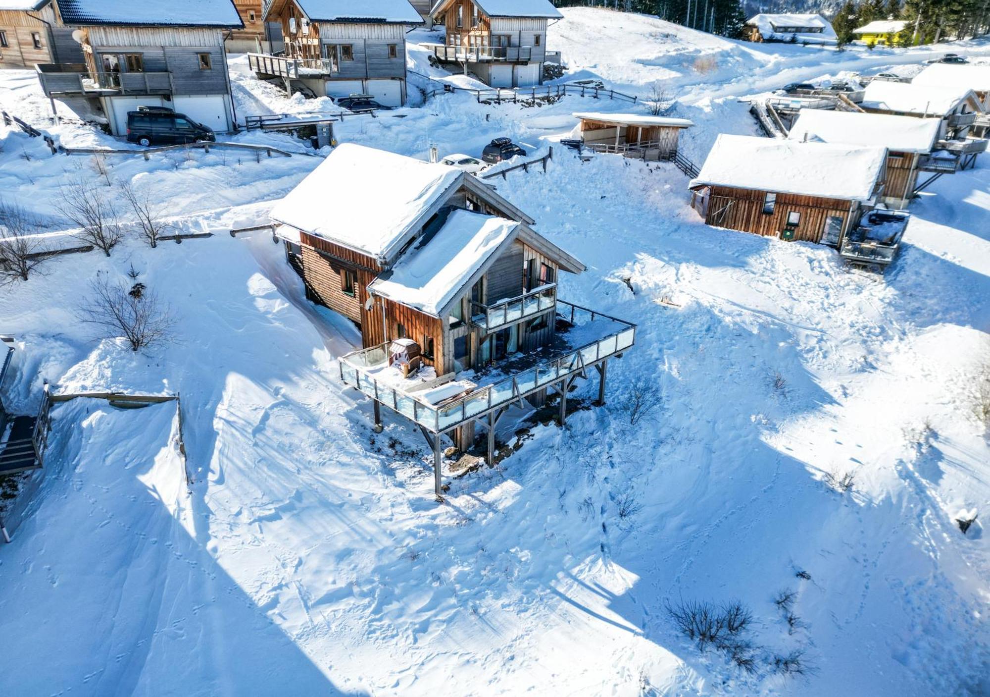 1A Chalet "Wolke" Wandern, Grillen, Wellness Im Traumhaus Wolfsberg Eksteriør billede